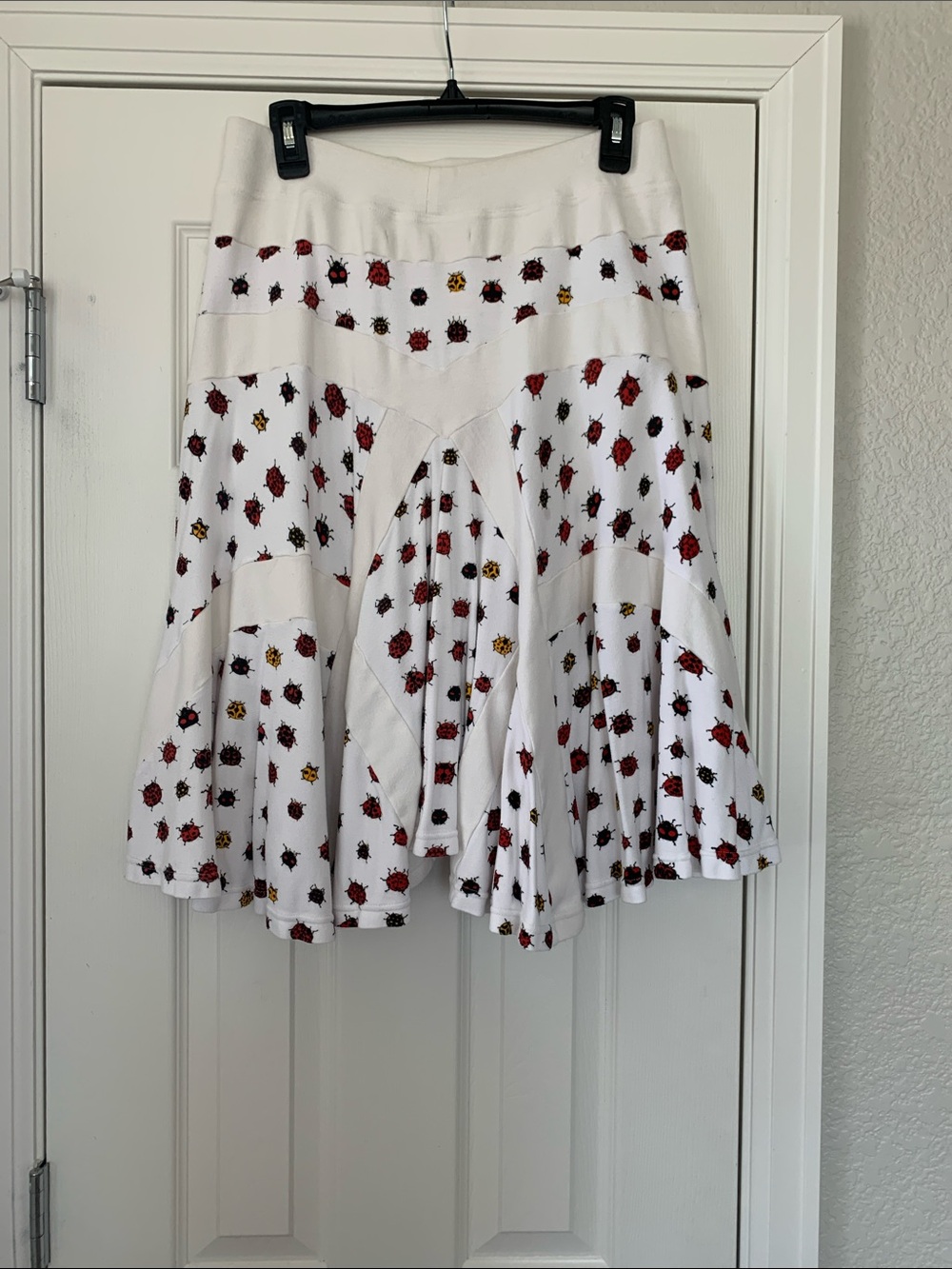 White Ladybug-Print Circle Skirt - Picture 5 of 5